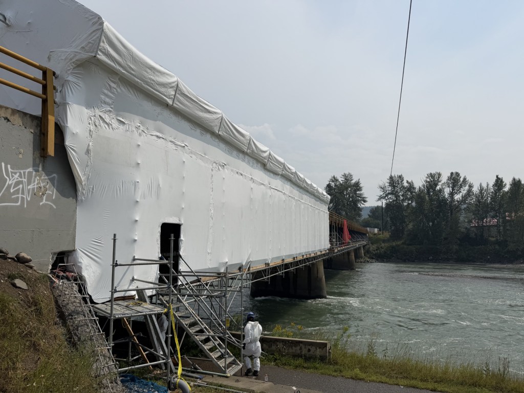 Industrial shrink wrap containment project